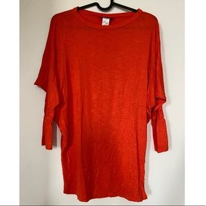 Orange Light Weight Dolman Top
